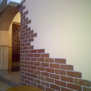 3D PVC panel τουβλακι 0296