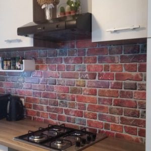 3D PVC panel τουβλακι 5154