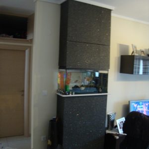 ταπετσαρια τοιχου χειροποιητη πετραδακια MICA120