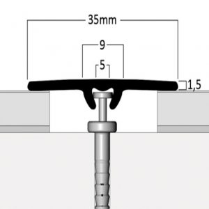 Ενωτικό δαπέδων 2,70μ. ιδίου ύψους χωρίς βάση