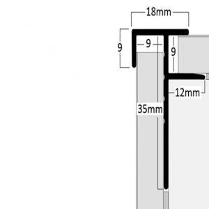Τελείωμα κουμπωτό για Γωνία 2,70μ./ Σκαλοπάτι- με βάση κομπλέ