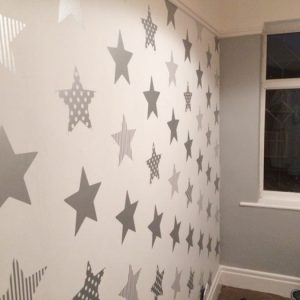 100111 παιδικη ταπετσαρια αστερια