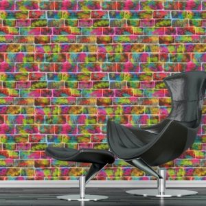 291407 ταπετσαρια τοιχου τουβλακια