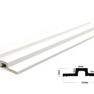 PS PANEL ΜΕ 3D ΠΗΧΑΚΙΑ 01 RESIDENCE 21/122 mm WHITE