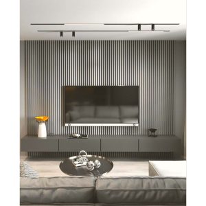 1-PS PANEL ΜΕ 3D ΠΗΧΑΚΙΑ 02 PIANO 21/122 mm GREY OAK/BLACK STEEL