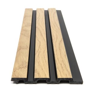 1-PS PANEL ΜΕ 3D ΠΗΧΑΚΙΑ F4 PIANO 12/122/2900mm NAT.OAK/BLACK