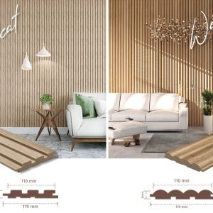 MDF PANEL ΜΕ 3D ΠΗΧΑΚΙΑ 502040 BEAT ST 16/119/2750mm WHITE