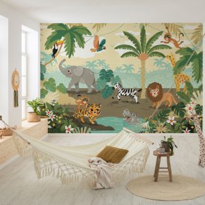 Ψηφιακά εκτυπωμένη φωτοτοιχογραφία, 350 x 250 εκ. Ψηφιακά εκτυπωμένη φωτοτοιχογραφία "Baby Safari" IAX7-0054