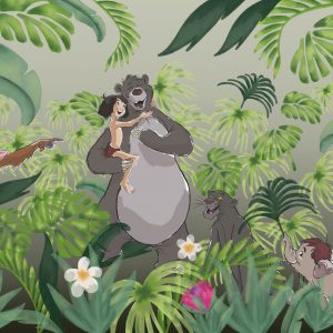 Ψηφιακά εκτυπωμένη φωτοτοιχογραφία, 400 x 280 εκ. Ψηφιακά εκτυπωμένη φωτοτοιχογραφία "Καλώς ήρθατε στη ζούγκλα" DX8-030