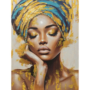 ΠΙΝΑΚΑΣ ΚΑΜΒΑΣ ΧΡΥΣΟΣ-ΜΠΛΕ-ΚΑΦΕ ΜΠΟΧΟ ΓΥΝΑΙΚΑ 90x120CM 6/KIB Κωδικός: 16-30158 ΜΧ :2430 20