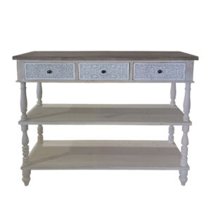 ΞΥΛΙΝΗ ΔΙΑΚΟΣΜΗΤΙΚΗ ΚΟΝΣΟΛΑ ΜΕ ΣΥΡΤΑΡΙΑ ΠΑΛΑΙΩΜΕΝΟ - 120x40x105.5cm 1/ΚΙΒ Κωδικός: 19-19914 ΜΧ :24114 50