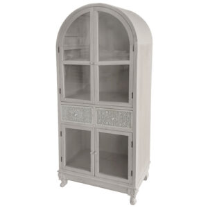 ΞΥΛΙΝΗ ΔΙΑΚΟΣΜΗΤΙΚΗ ΒΙΤΡΙΝΑ ΕΚΡΟΥ ΠΑΛΑΙΩΜΕΝΟ - 67.5x32x160cm 1/ΚΙΒ Κωδικός: 19-19920 ΜΧ :24160 50