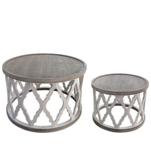 ΞΥΛΙΝΑ ΤΡΑΠΕΖΑΚΙΑ ΣΕΤ/2 ΣΤΡΟΓΓΥΛΑ - L:80x52.5, S:59.5x44.5cm 1/ΚΙΒ Κωδικός: 19-19924 ΜΧ :24111 00