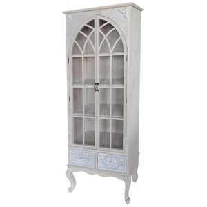 ΞΥΛΙΝΗ ΔΙΑΚΟΣΜΗΤΙΚΗ ΒΙΤΡΙΝΑ ΕΚΡΟΥ ΠΑΛΑΙΩΜΕΝΟ - 67.5x32x160cm 1/ΚΙΒ Κωδικός: 19-19920 ΜΧ :24160 50