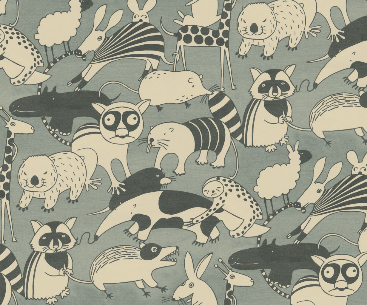 Ψηφιακά εκτυπωμένη φωτοτοιχογραφία, 300 x 250 εκ. Ψηφιακά εκτυπωμένη φωτοτοιχογραφία "Wobble Zoo" SX6-020 - Image 2