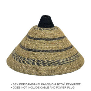 ΨΑΘΙΝΟ ΚΑΠΕΛΟ ΦΩΤΙΣΤΙΚΟΥ ΜΠΕΖ/ΜΑΥΡΟ ΚΩΝΙΚΟ-ΓΡΑΜΜΕΣ - Φ5/60x28cm 5/ΚΙΒ Κωδικός: 20-10226 ΜΧ :2411 50