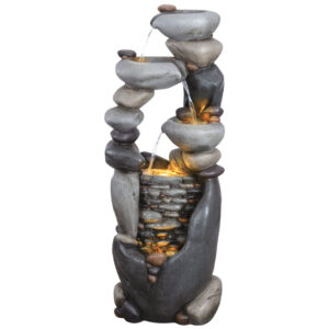 ΕΠΙΔΑΠΕΔΙΟ ΣΥΝΤΡΙΒΑΝΙ ΔΙΑΚΟΣΜΗΣΗΣ ΓΚΡΙ ΜΕ ΦΩΣ ΠΕΤΡΕΣ 4 ΕΠΙΠΕΔΑ - 52x34x130cm 1/ΚΙΒ Κωδικός: 15-20369 ΜΧ :24265 00