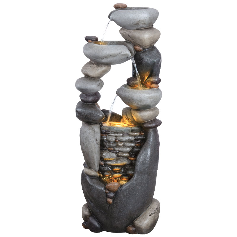 ΕΠΙΔΑΠΕΔΙΟ ΣΥΝΤΡΙΒΑΝΙ ΔΙΑΚΟΣΜΗΣΗΣ ΓΚΡΙ ΜΕ ΦΩΣ ΠΕΤΡΕΣ 4 ΕΠΙΠΕΔΑ - 52x34x130cm 1/ΚΙΒ Κωδικός: 15-20369 ΜΧ :24265 00