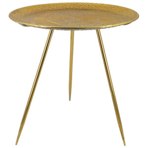 ΜΕΤΑΛΛΙΚΟΣ ΔΙΣΚΟΣ-ΤΡΑΠΕΖΑΚΙ ΧΡΥΣΟ ΣΤΡΟΓΓΥΛΟ Φ54.5x57.5cm 4/ΚΙΒ Κωδικός: 15-22411 ΜΧ :2425 78