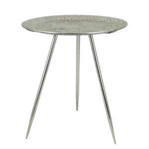 ΜΕΤΑΛΛΙΚΟΣ ΔΙΣΚΟΣ-ΤΡΑΠΕΖΑΚΙ ΑΣΗΜΙ ΣΤΡΟΓΓΥΛΟ Φ42x48cm 4/ΚΙΒ Κωδικός: 15-22414 ΜΧ :2420 76