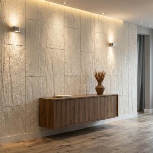 PANEL PU ΤΕΧΝΗΤΗΣ ΠΕΤΡΑΣ 301020 STONE SKIN 600/1200mm BEIGE WHITE