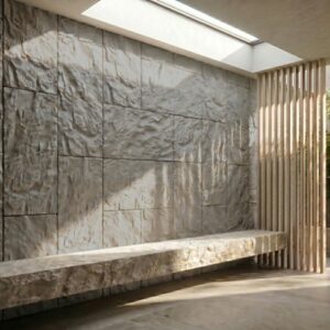 PANEL PU ΤΕΧΝΗΤΗΣ ΠΕΤΡΑΣ 321040 MOUNTAIN ROCK 600/1200mm LIGHT GREY